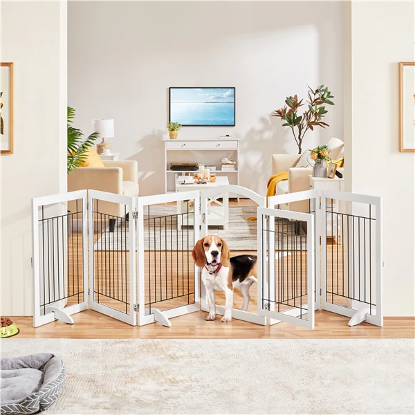 Yaheetech 32-inch Tall Dog Gate with Door Extra Wide