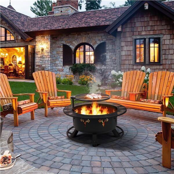 Yaheetech 32” Round Fire Pit - Image 8