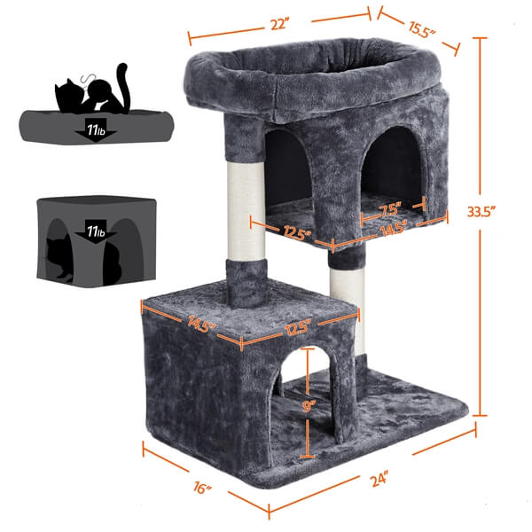 Yaheetech 33.5in Cat Tree Tower - Image 7