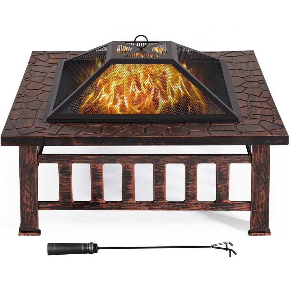 Yaheetech 34'' Square Fire Pit - Image 3