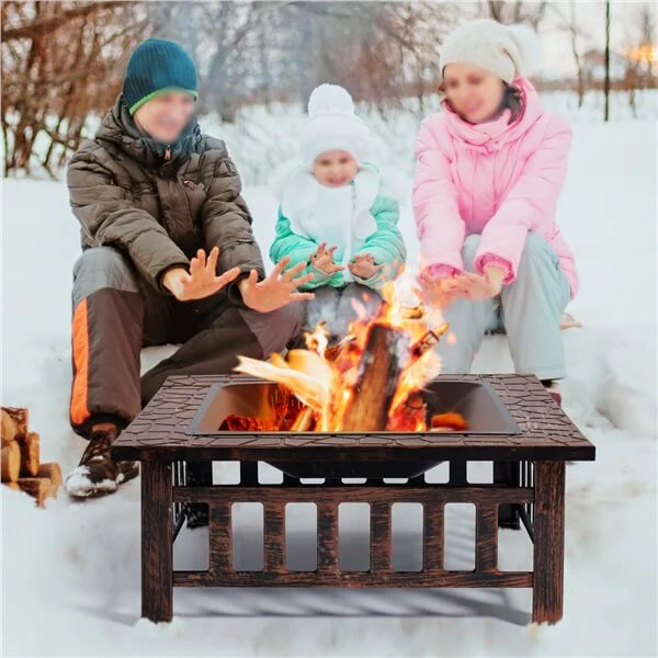 Yaheetech 34'' Square Fire Pit - Image 8