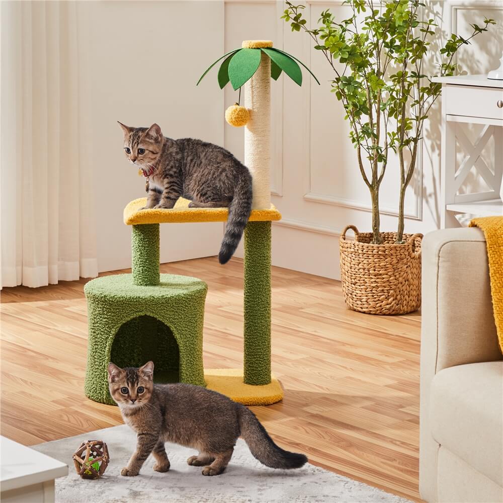 Yaheetech 37″ Tall Coconut Palm Cat Tree - Image 6