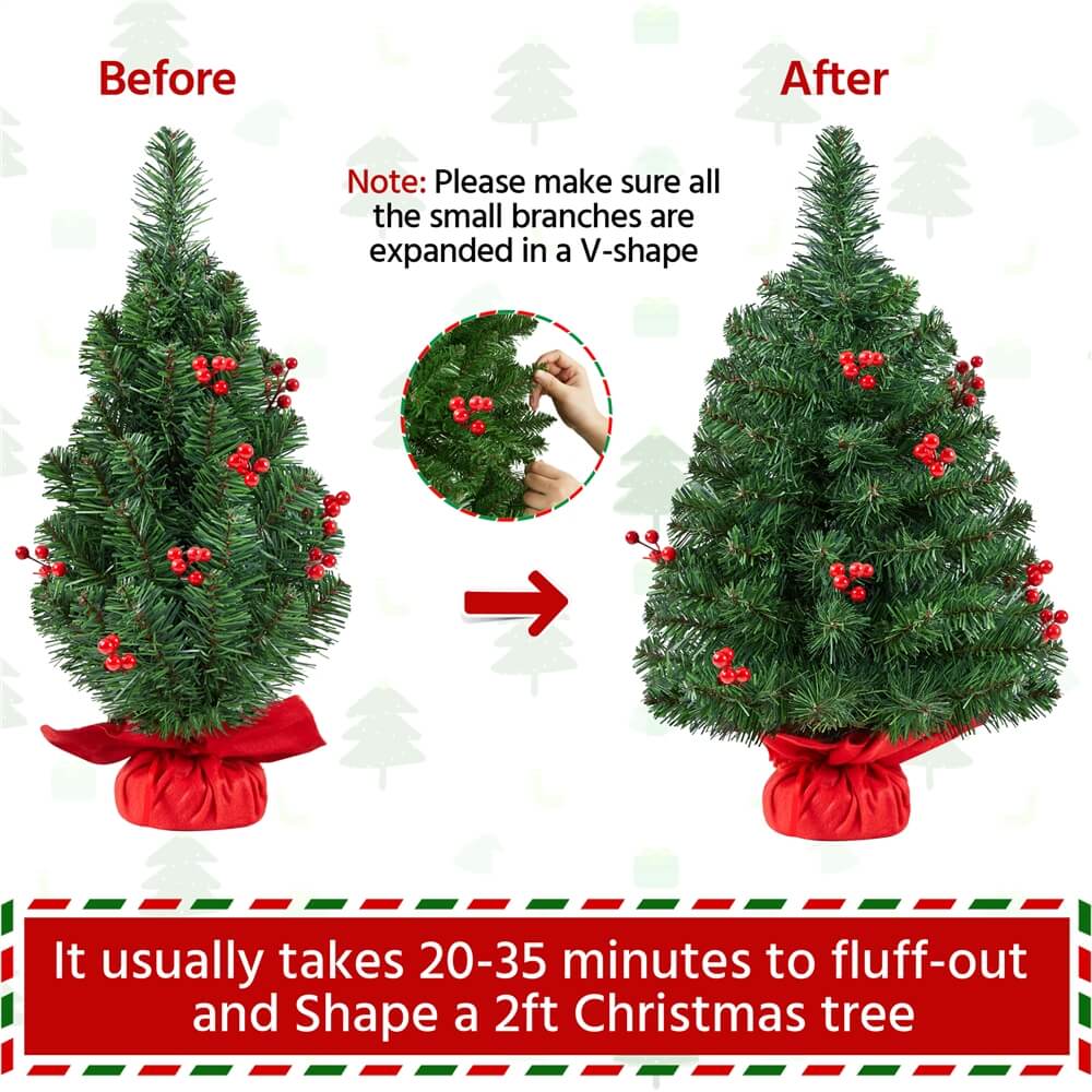 Yaheetech Prelit Tabletop Christmas Tree - Image 7
