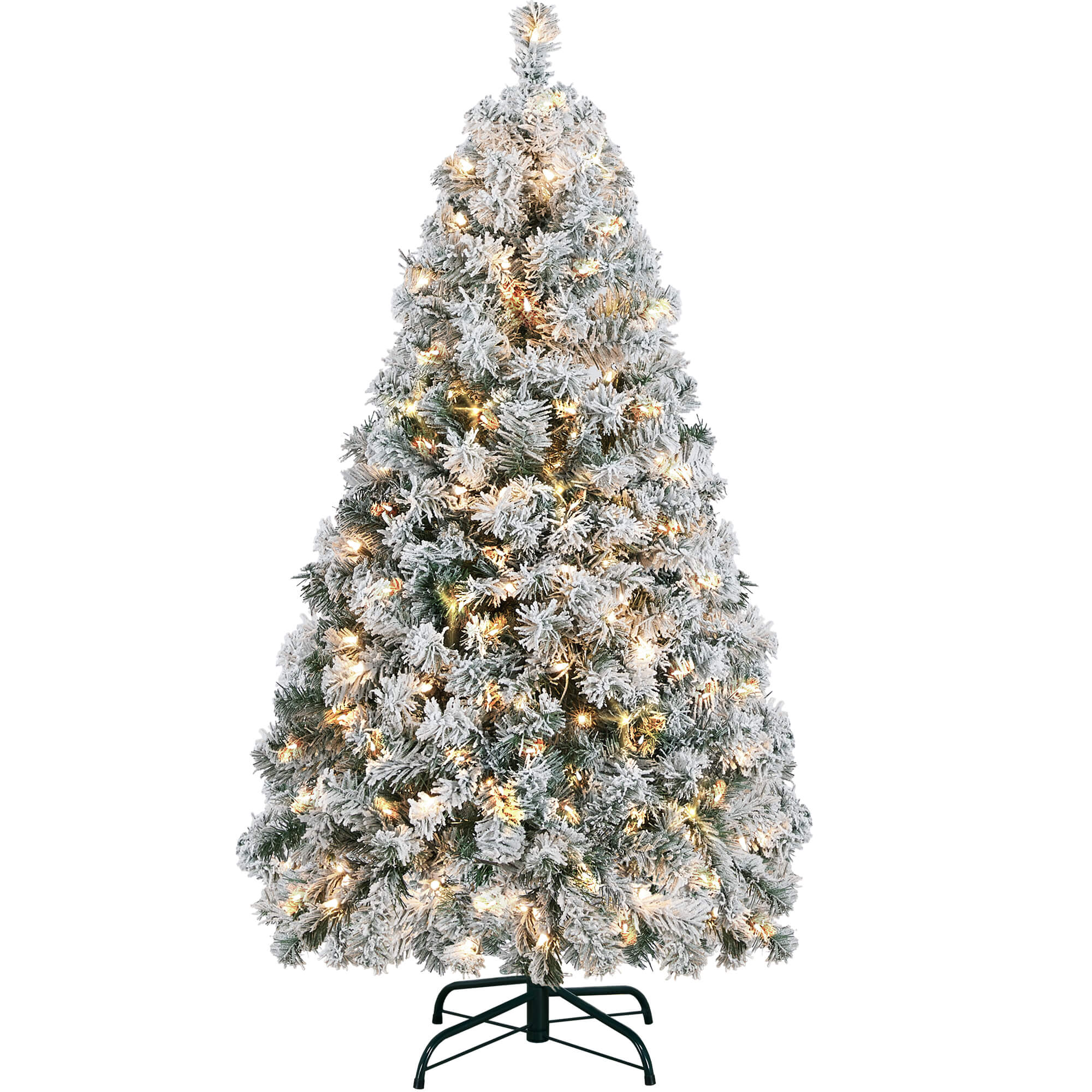 Yaheetech 4.5’ Pre-lit Flocked Artificial Christmas Tree - Image 2