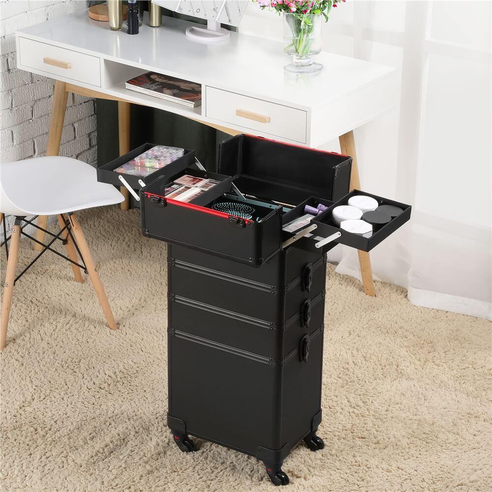 Yaheetech Professional Makeup Train Case 4 In 1 - Image 5