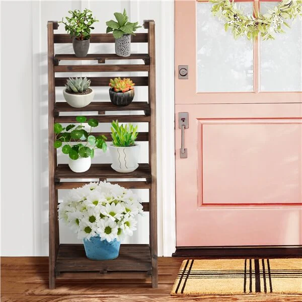 Yaheetech 4-Tier Wooden Foldable Plant Stands Racks - Image 8