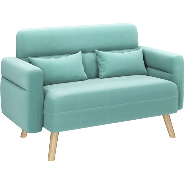 Yaheetech 46.5" W Small Fabric Loveseat Sofa - Image 2
