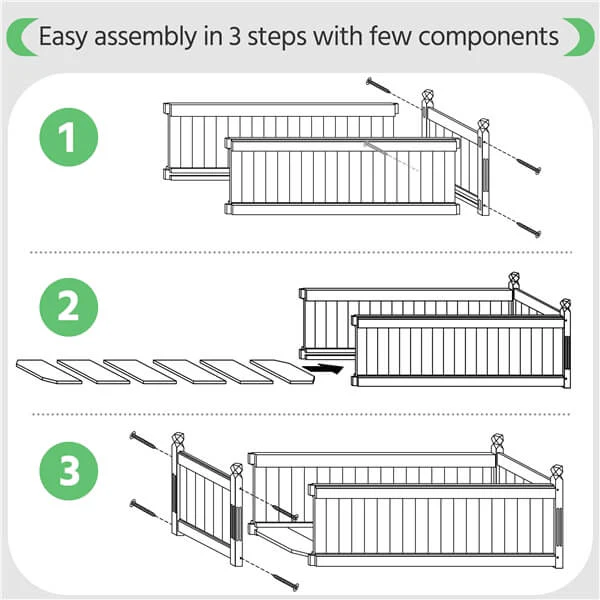 Yaheetech 46″ L × 23.5″ W × 16″ H Wooden Raised Garden Bed - Image 6