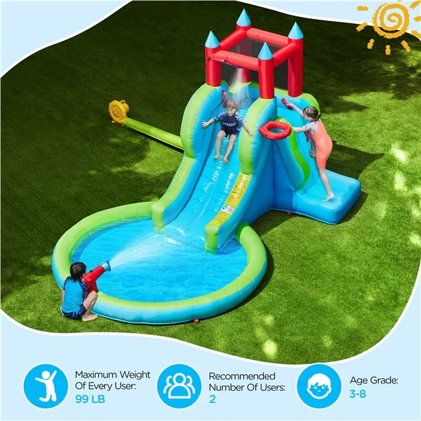 Yaheetech 5-in-1 Outdoor Blow up Water Slide for Kids Aged 3-8 - Image 6