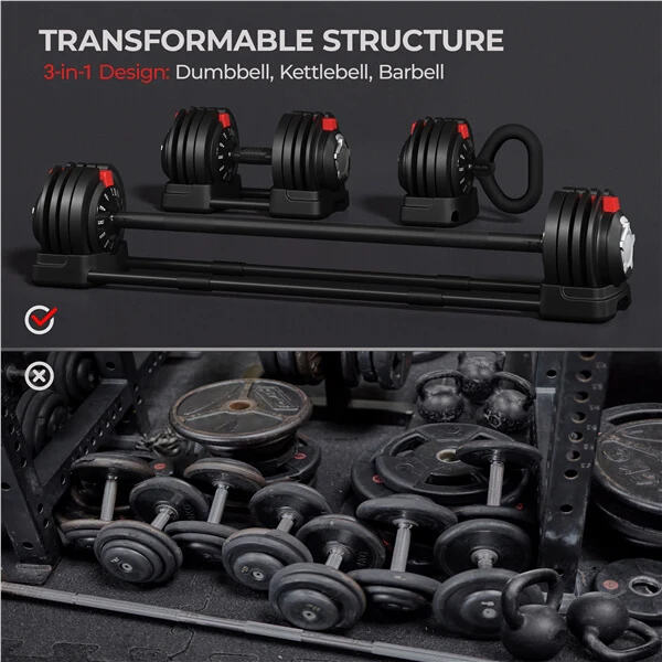 Yaheetech 52.5lbs Fast Adjust Dumbbells - Image 7