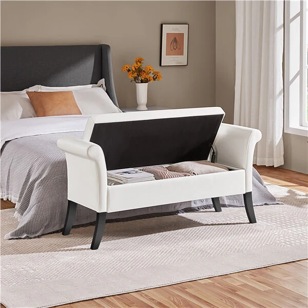 Yaheetech 52in Ottoman Bench Folding Storage Ottoman Bench - Image 12