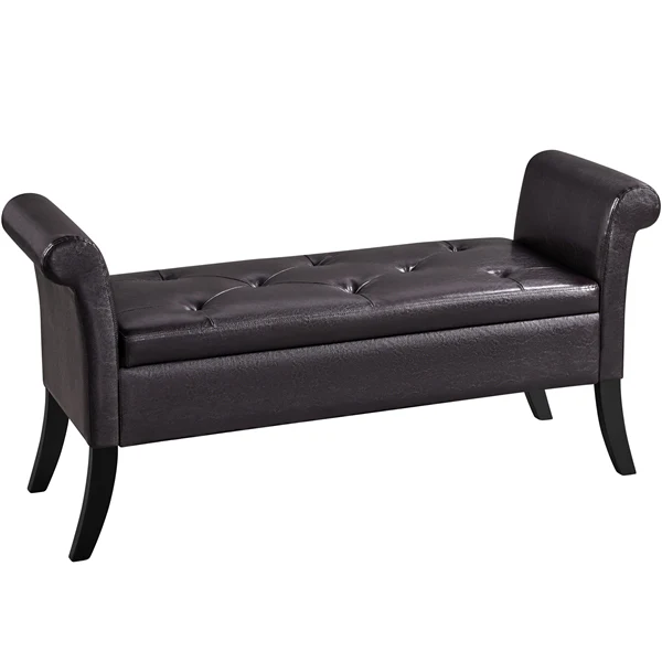 Yaheetech 52in Ottoman Bench Folding Storage Ottoman Bench - Image 3