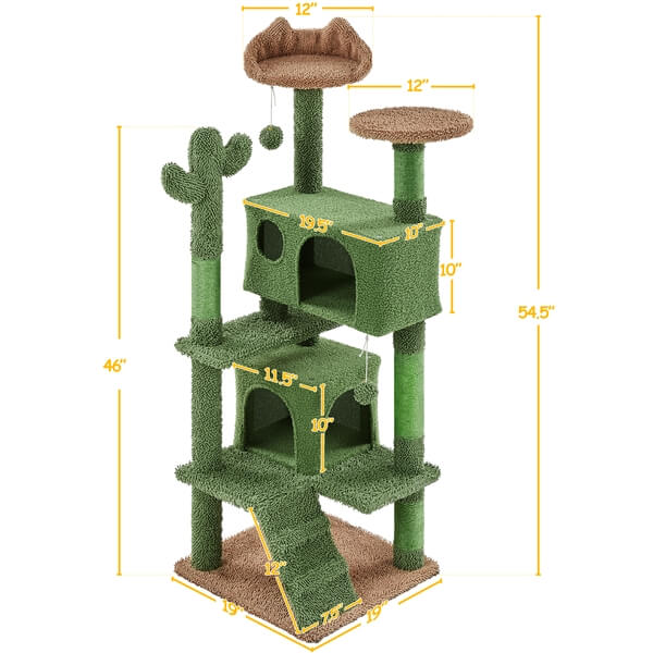 Yaheetech 54.5″ H Cactus Cat Tree - Image 3