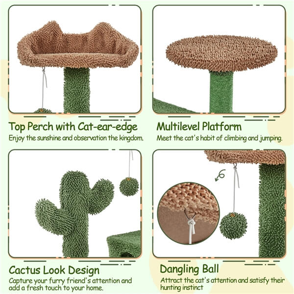 Yaheetech 54.5″ H Cactus Cat Tree - Image 9