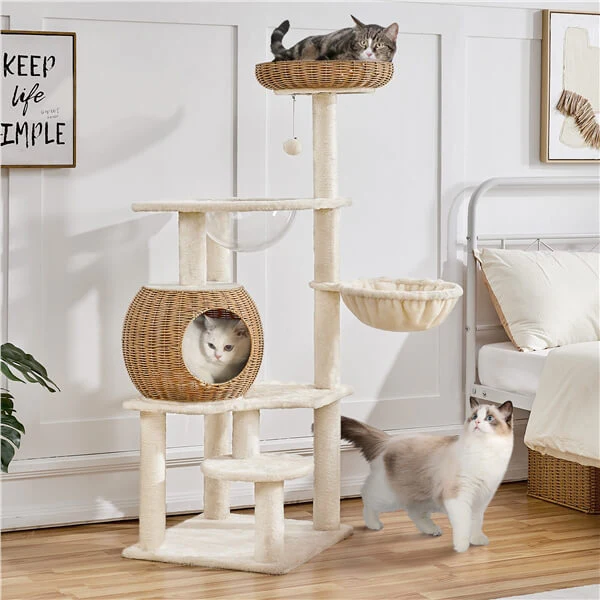 Yaheetech 54in Rattan Cat Tree - Image 10