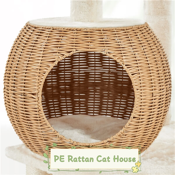 Yaheetech 54in Rattan Cat Tree - Image 7