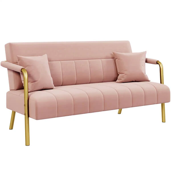 Yaheetech 56.6″W Modern Loveseat 2 Seater Sofa - Image 5