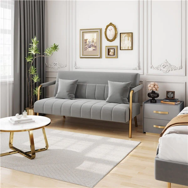 Yaheetech 56.6″W Modern Loveseat 2 Seater Sofa - Image 9