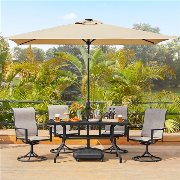 Yaheetech 6.5x10FT Rectangular Patio Umbrella - Image 11