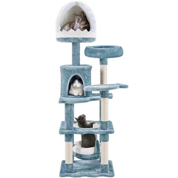 Yaheetech 61in Tall Ocean-Themed Cat Tree - Image 2