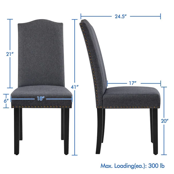 Yaheetech 6PCS Fabric Dining Chairs - Image 3