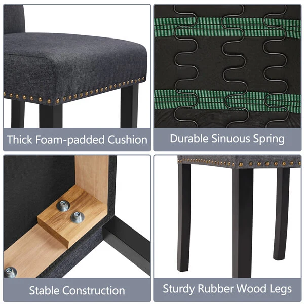 Yaheetech 6PCS Fabric Dining Chairs - Image 7