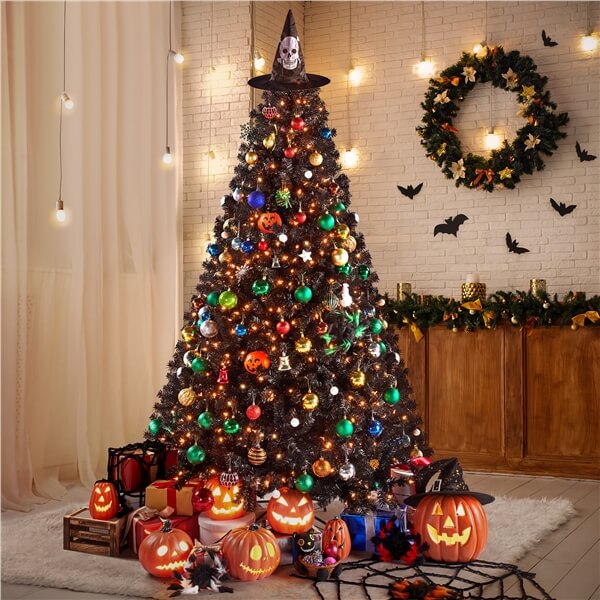Yaheetech 7.5 ft Pre-lit Spruce Artificial Christmas Tree