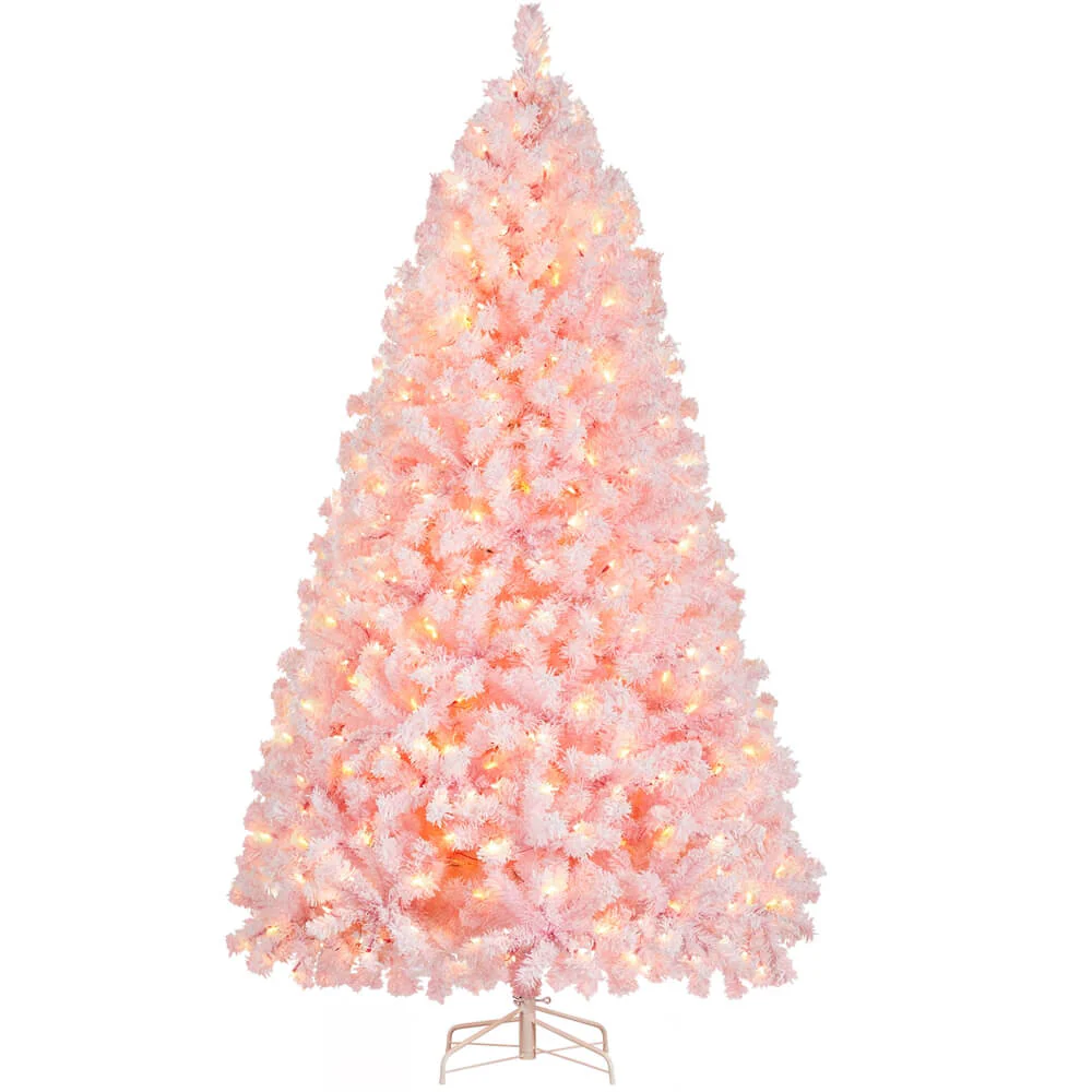 Yaheetech 7.5’ Pre-lit Flocked Artificial Christmas Tree - Image 2