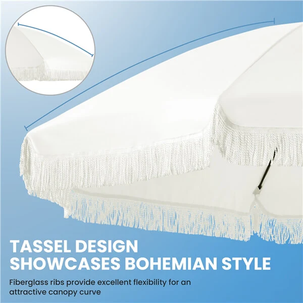 Yaheetech 7.5ft Patio Umbrella with Tassels - Image 6