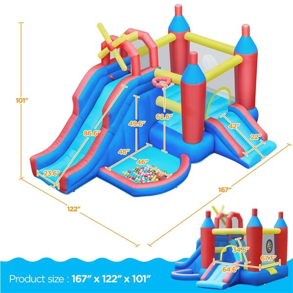 Yaheetech 7-in-1 Bouncy Castle Combo - Image 3