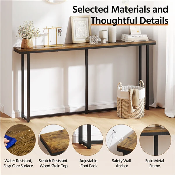 Yaheetech 71 Inch Extra Long Entryway Sofa Table for Behind Couch - Image 5