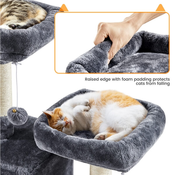 Yaheetech Tall Cat Tree 71.5in Multi-Level Cat Tower - Image 6