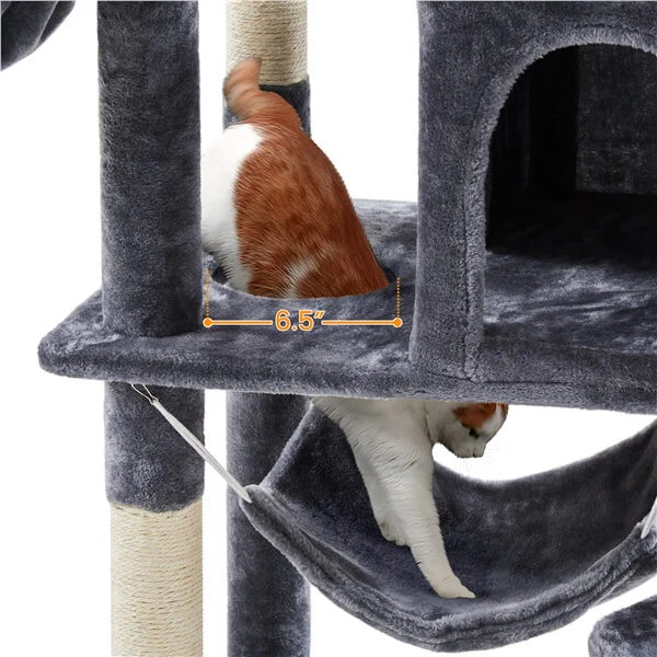 Yaheetech Tall Cat Tree 71.5in Multi-Level Cat Tower - Image 9