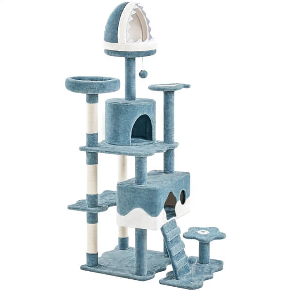 Yaheetech 72.5in Ocean-Themed Large Cat Tree