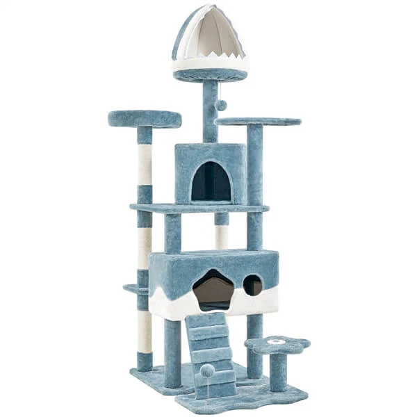 Yaheetech 72.5in Ocean-Themed Large Cat Tree - Image 2