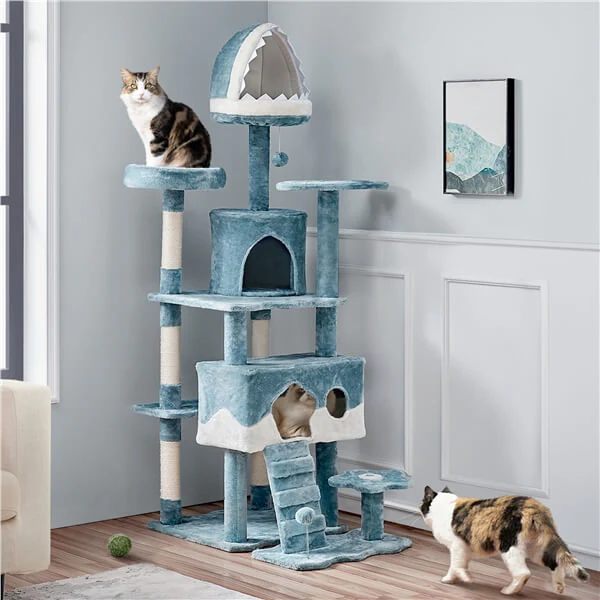 Yaheetech 72.5in Ocean-Themed Large Cat Tree - Image 5