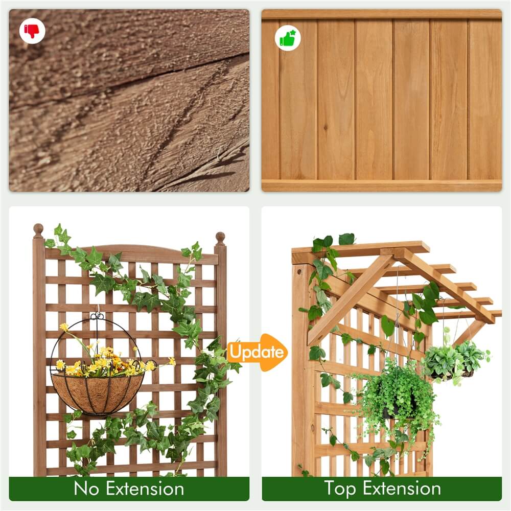 Yaheetech 72" H Wood Planter Raised Bed - Image 5