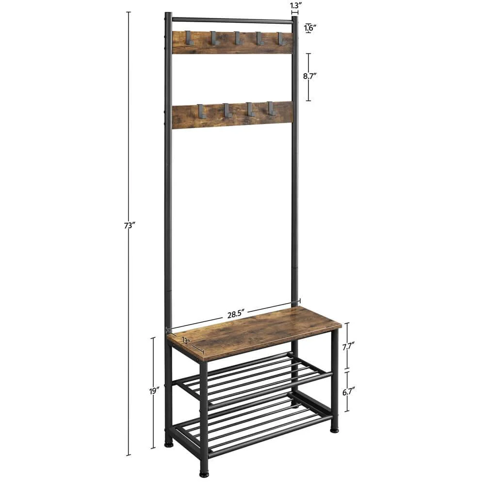 Yaheetech 73’’ H Metal Hall Tree - Image 3