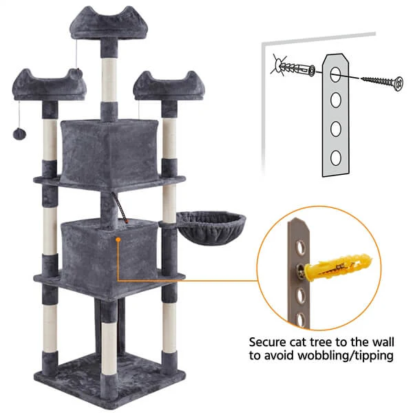 Yaheetech 76-inch Large Cat Tree - Image 7