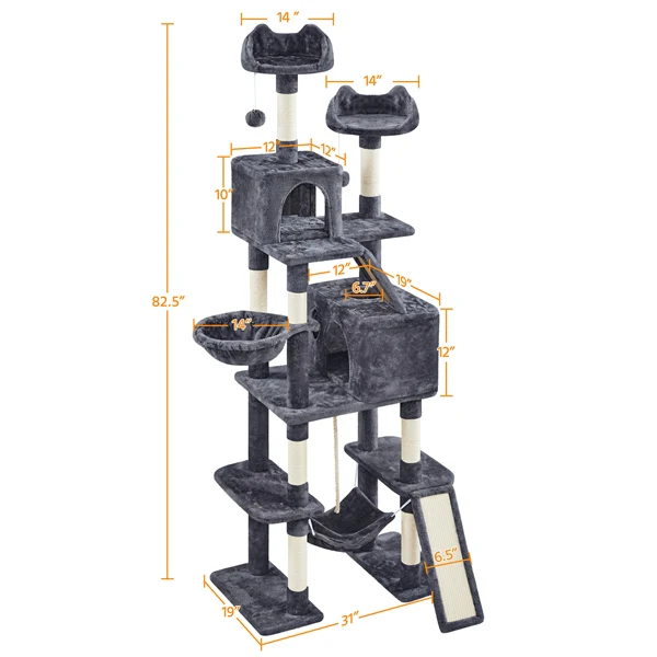 Yaheetech 82.5in Large Cat Tree - Image 6