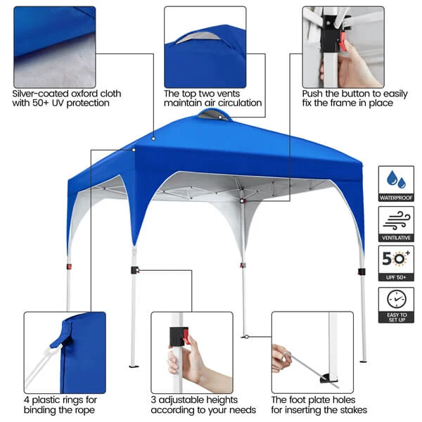 Yaheetech 8x8 Pop Up Canopy Tent with Vent - Image 4
