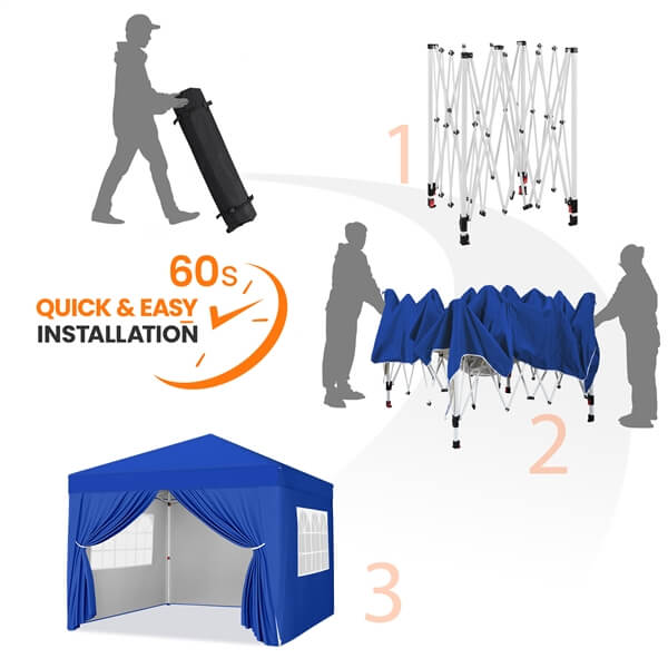 Yaheetech 8x8 Pop Up Canopy with 4 Removable Sidewalls - Image 7