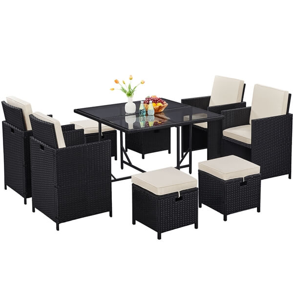 Yaheetech 9-Piece Patio Dining Sets - Image 2