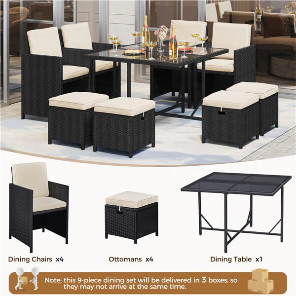 Yaheetech 9-Piece Patio Dining Sets - Image 7