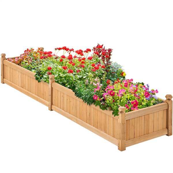 Yaheetech 90.5″ L×23.5″ W×16″ H Wooden Raised Garden Bed - Image 8
