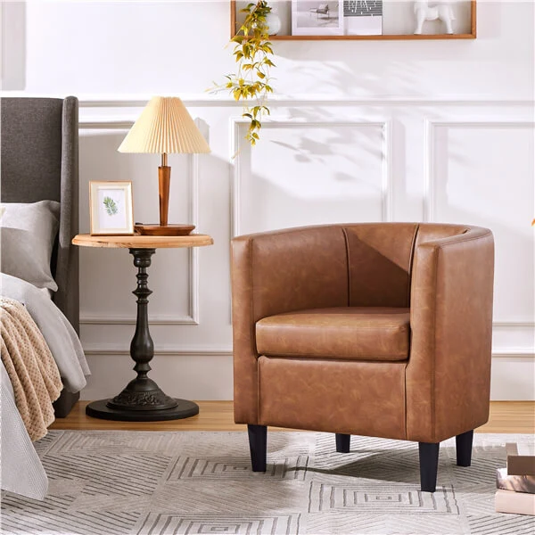 Yaheetech Accent Chair, PU Leather - Image 5