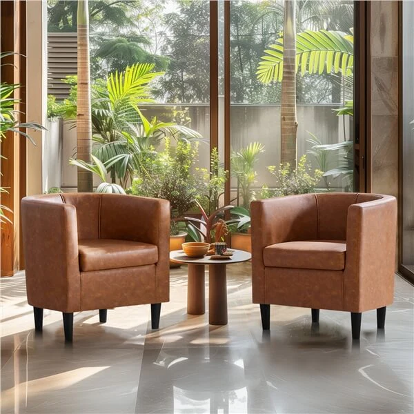 Yaheetech Accent Chair, PU Leather - Image 7