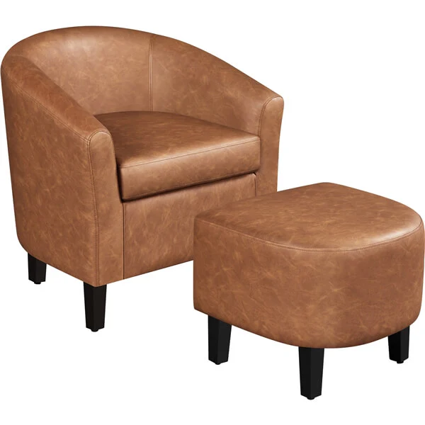 Yaheetech Accent Chair with Ottoman Foot Rest - Image 2