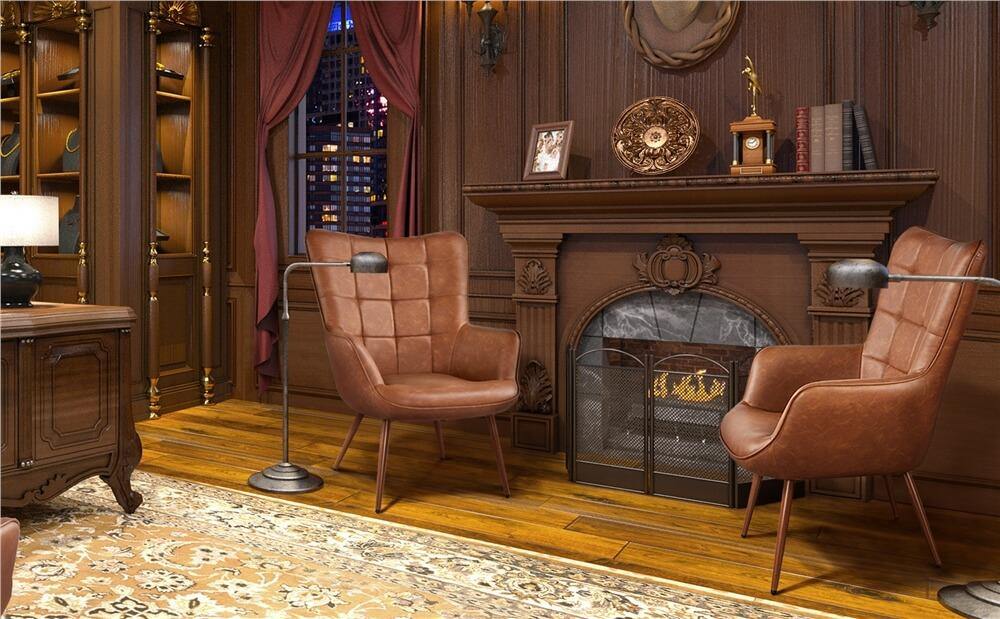 Yaheetech Accent Chair with Tapered Legs - Image 8