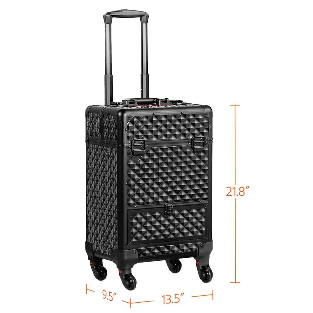 Yaheetech Makeup Case Black 21.8 inch - Image 3